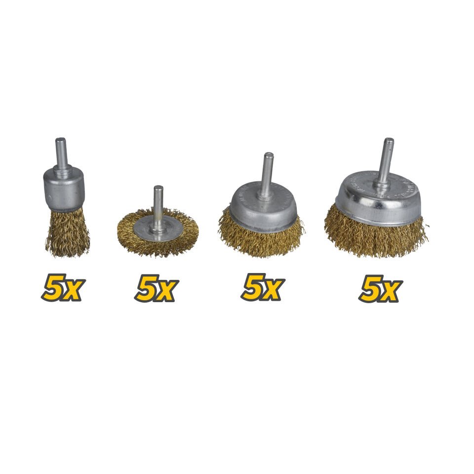 RTRMAX RH24112 Pimli Fırça Seti 20 Parça (Çanak Fırça: 50mm ve 75mm/Daire Fırça: 50mm/Kalem Fırça: 25mm)
