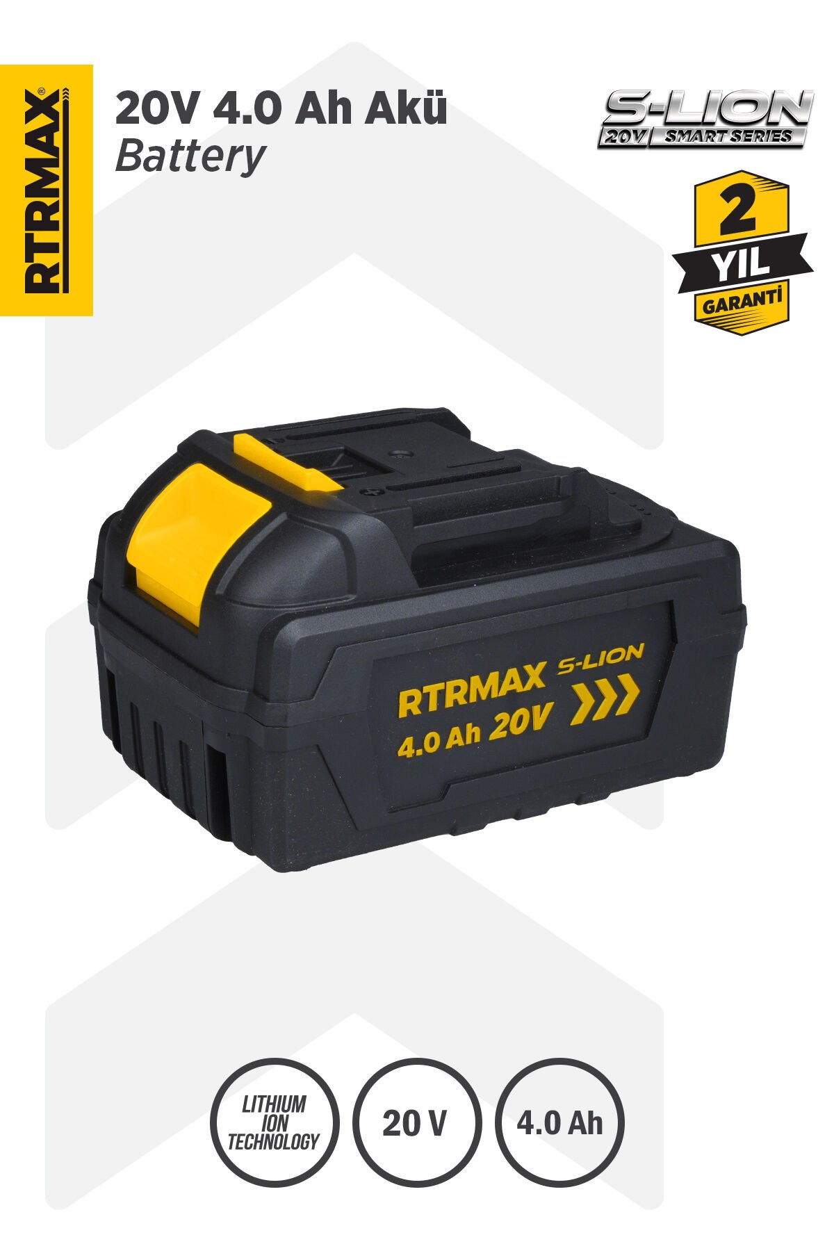RTRMAX RTS5004 Smart-Lion 20V Akü Yedek Batarya 4.0 Ah