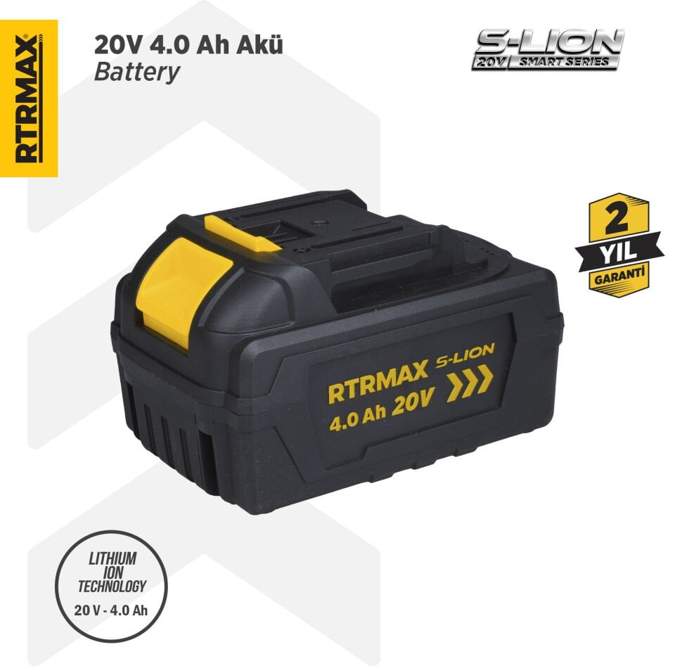RTS5004 Smart-Lion 20V Akü Yedek Batarya 4.0 Ah