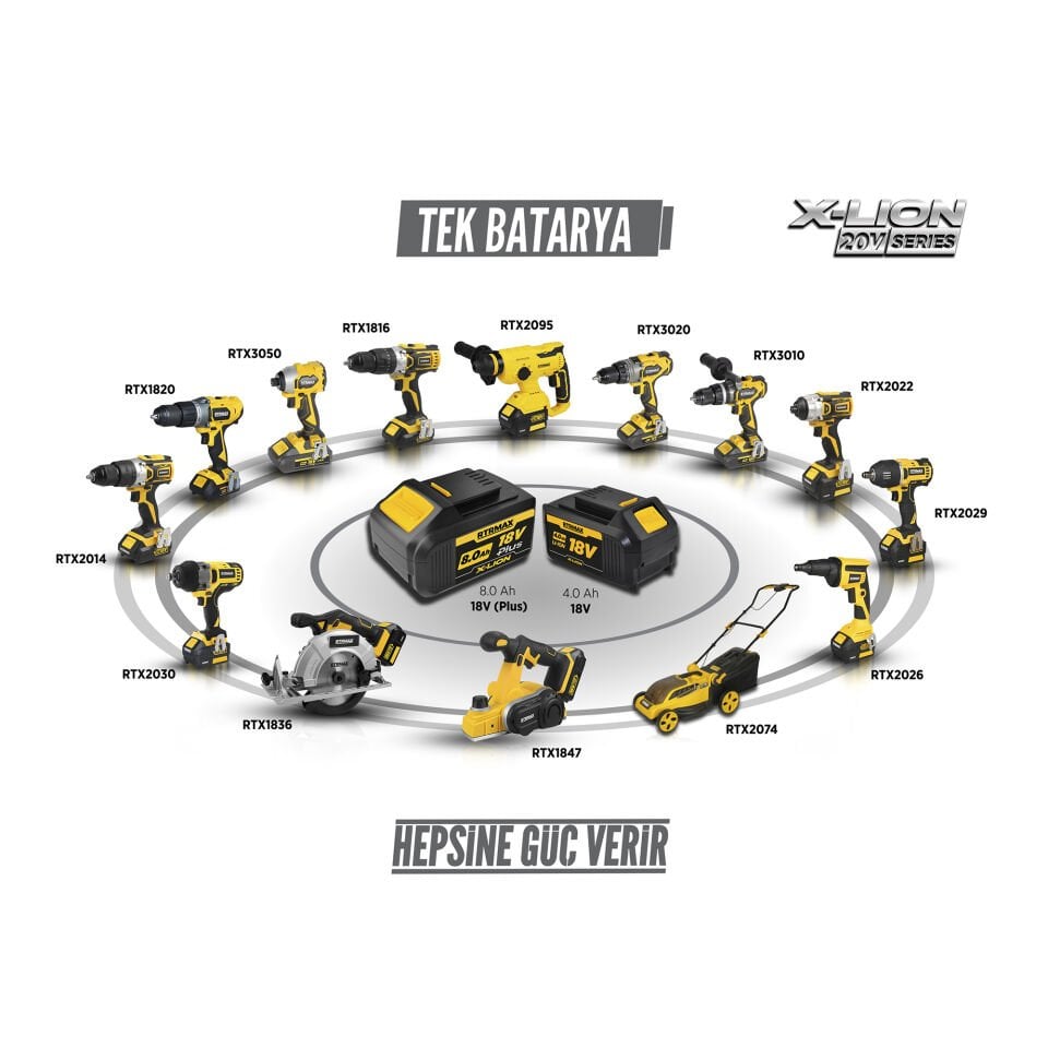 RTX1804P X-Lion Plus Akü Yedek Batarya 4.0 Ah