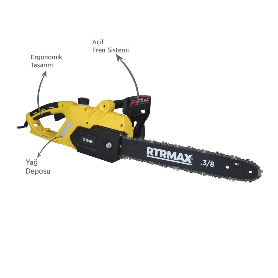 RTRMAX RTM9040 Elektrikli Ağaç Kesme Motoru 2000 W 40 cm Pala