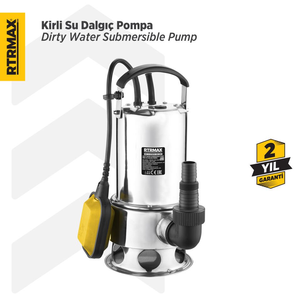 RTM840 Kirli Su Dalgıç Pompa Paslanmaz 1100 W 11 Mt