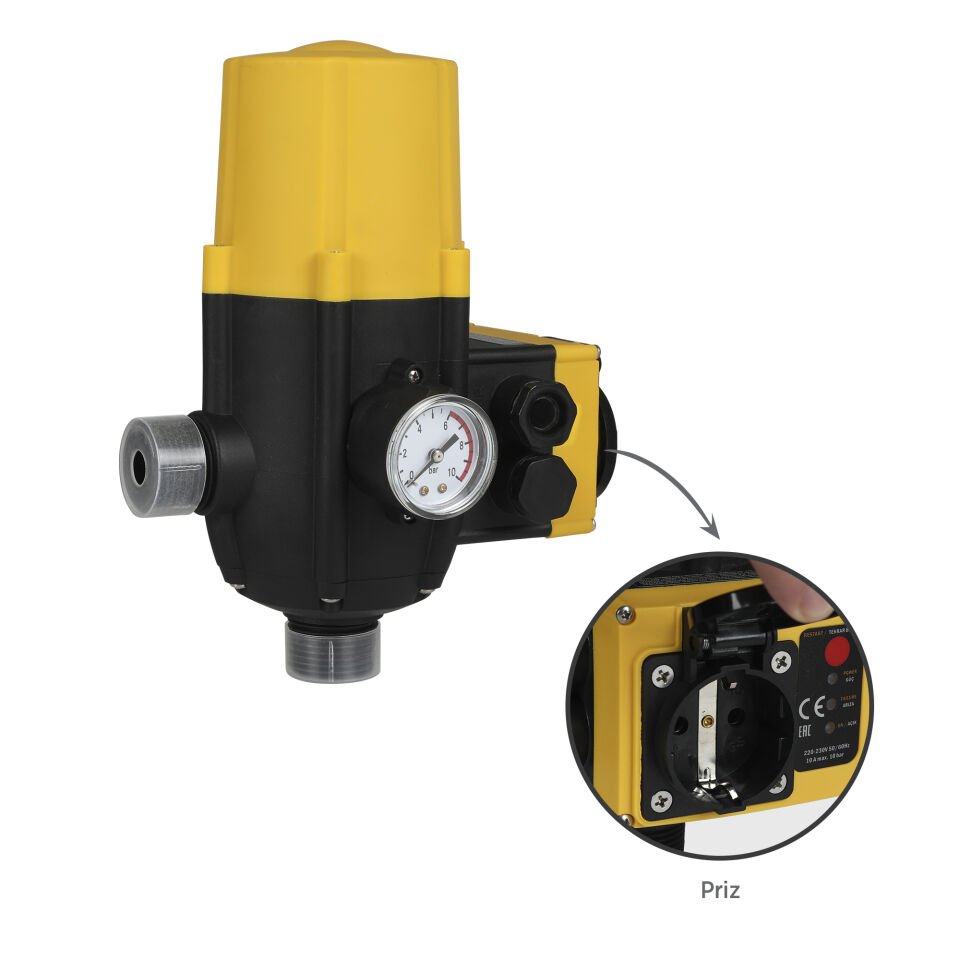 RTM858 Hidromat Barometre Prizli 1.5-2.2 Bar 1x1'' Çap