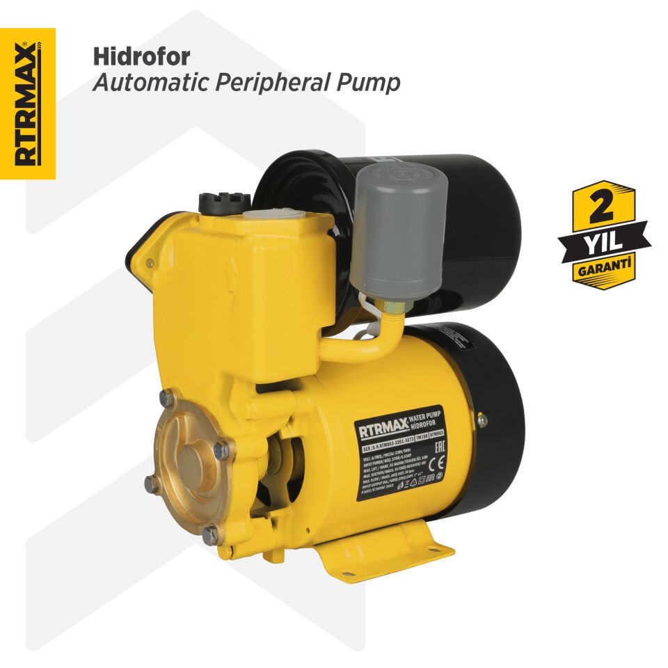 RTRMAX RTM863 Hidrofor 370 W 0.5 Hp 1x1'' Çap 35 Mt
