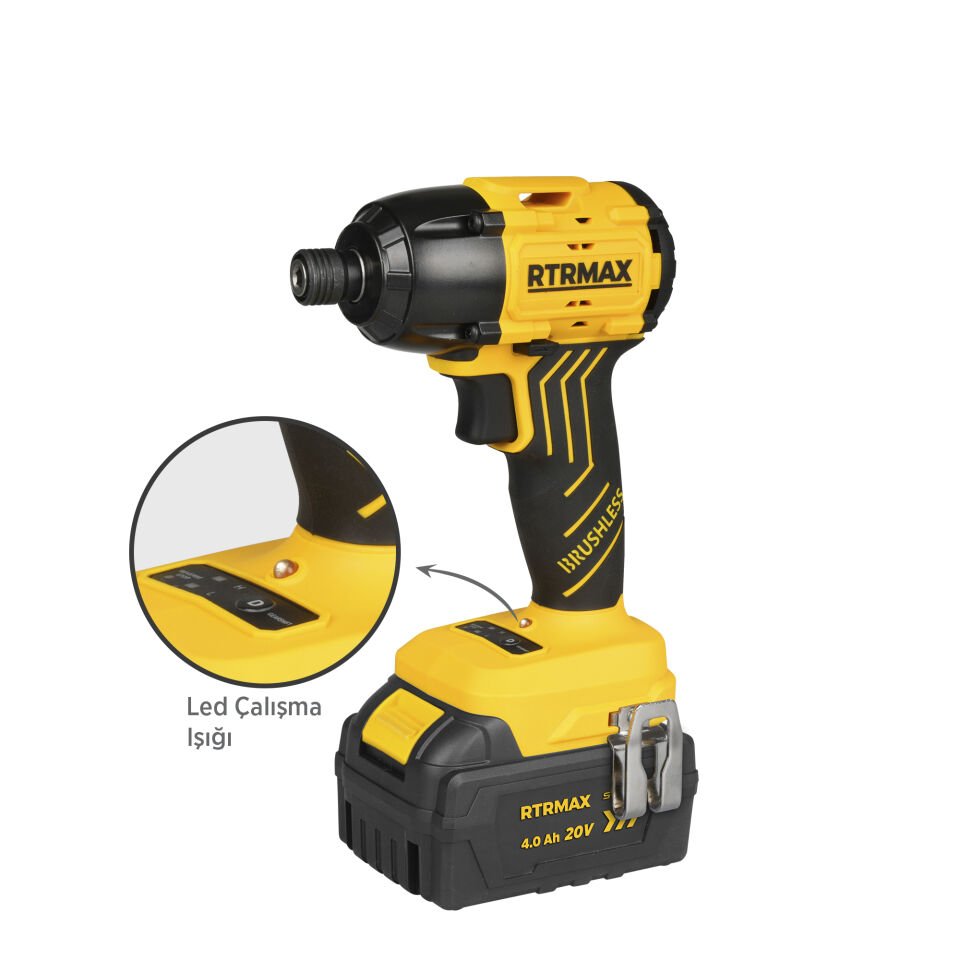 RTS5020 Şarjlı Torklu Vidalama Makinası Kömürsüz 200 Nm 2x4 Ah 20V Çift Akü S-Lion - Akü Dahil