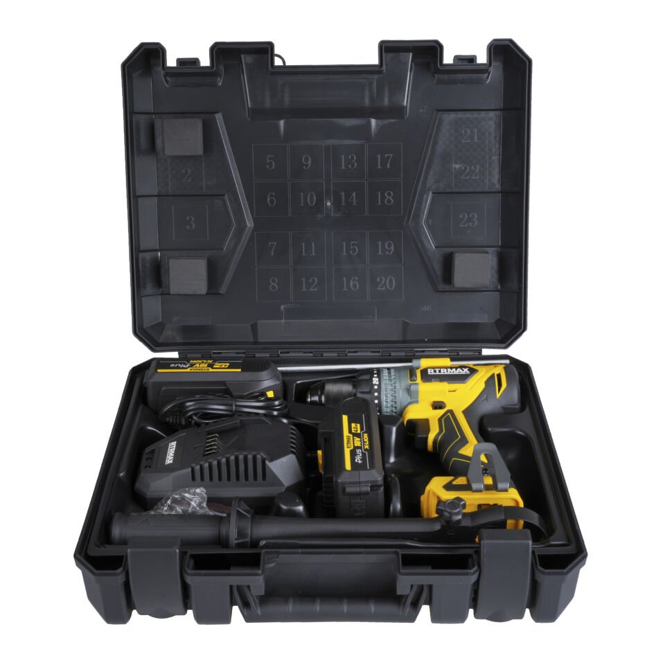 RTX3020 Şarjlı Darbeli Matkap Kömürsüz 150 Nm 2x4 Ah Plus Çift Akü Hızlı Şarj X-Lion - Akü Dahil