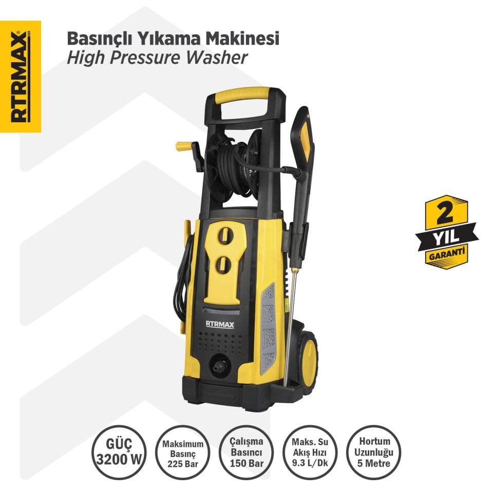 RTM716 Yüksek Basınçlı Yıkama 3200 W 225 Bar