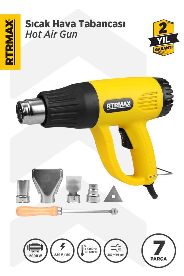 RTRMAX RTM303A Sıcak Hava Tabancası 2000 W