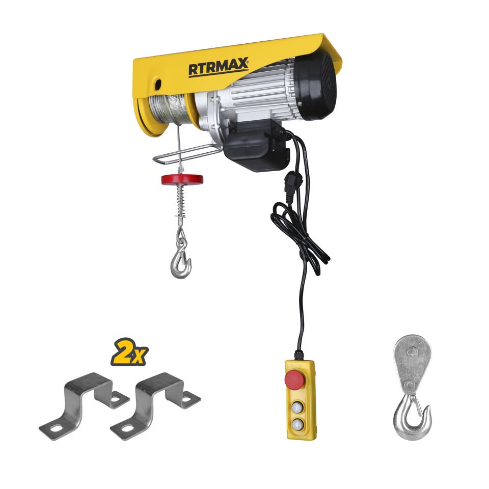 RTRMAX RTM490 Elektrikli Vinç 1900 W 600/1200 Kg Bakır Sargı