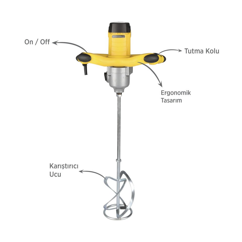 RTM396 Elektrikli Boya ve Harç Karıştırıcı 1800 W 140 mm