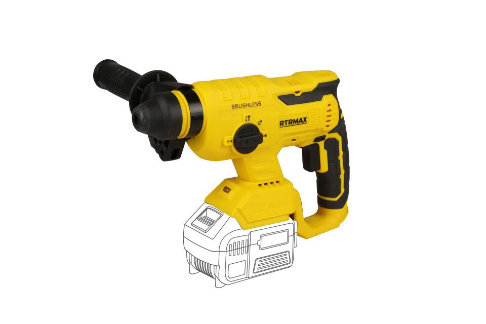 RTRMAX RTX2095B Şarjlı Sds Plus Kırıcı ve Delici Kömürsüz 2.2Jul - Akü Hariç