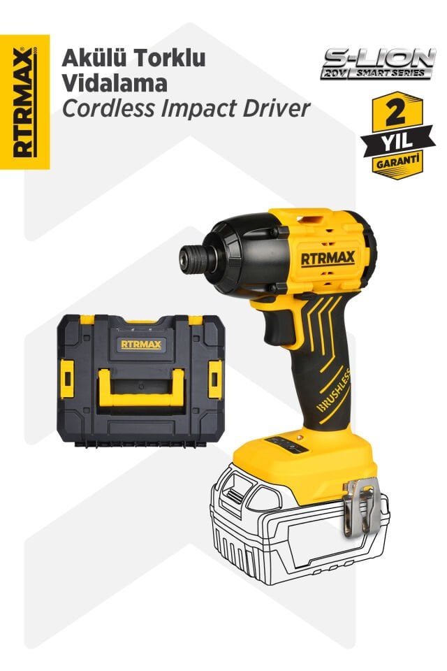 RTRMAX RTS5020B Şarjlı Torklu Vidalama Makinası Kömürsüz 200 Nm - Akü Hariç