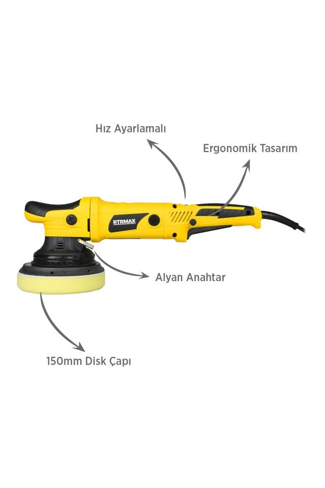 RTRMAX RTM1450 Orbital Polisaj Makinası 720 W 150 mm