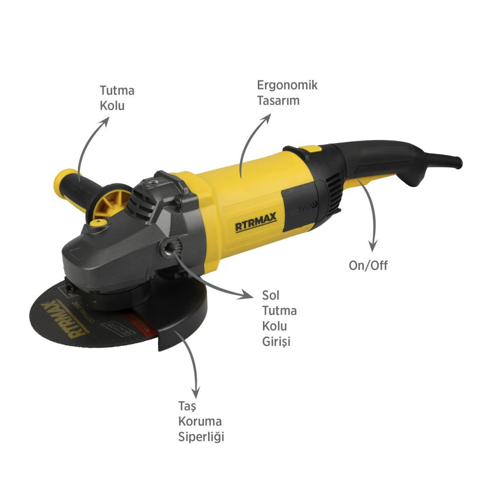RTM1180 Büyük Taşlama Makinası 180 mm 2300 W