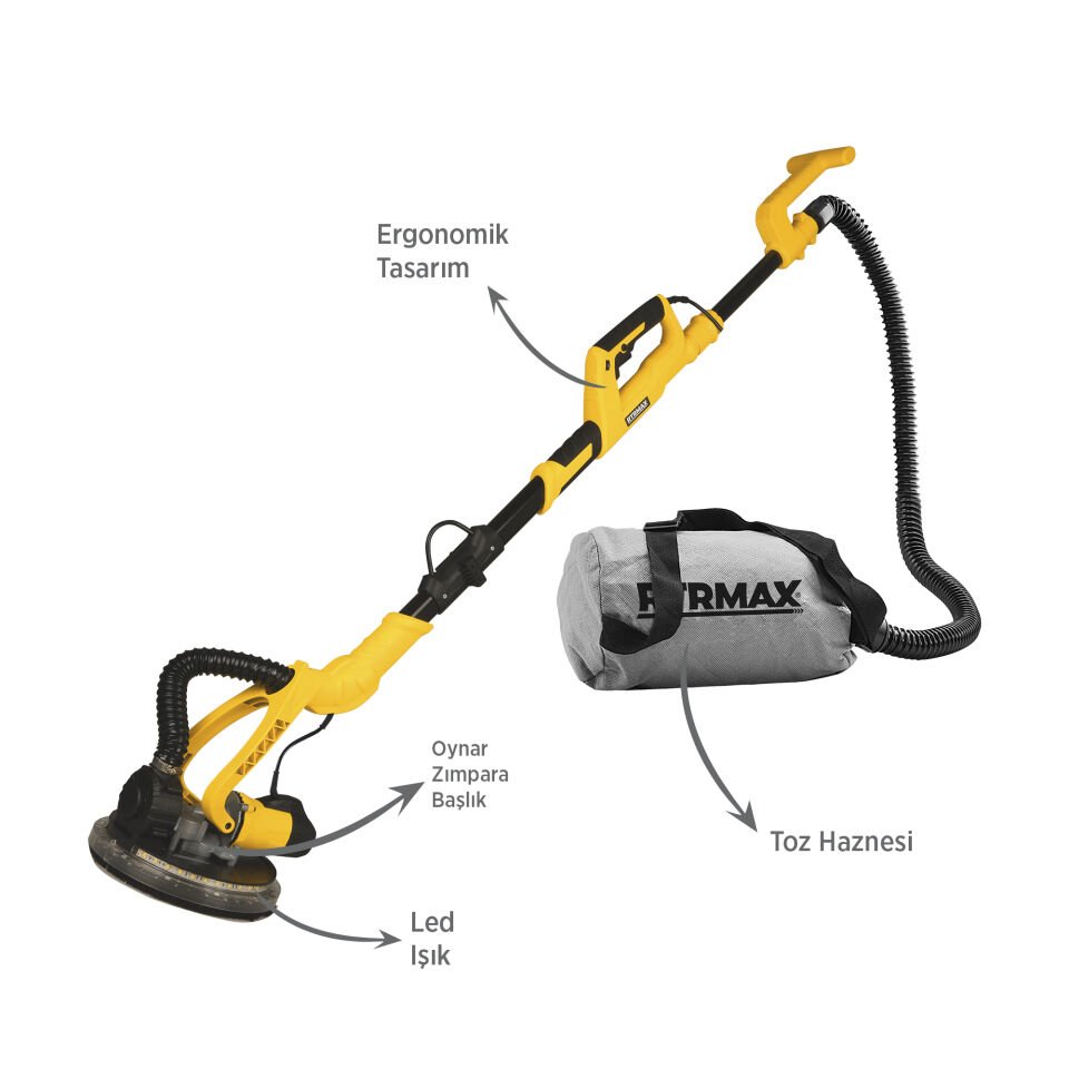 RTM3793 Alçıpan Duvar Zımpara Makinası 710 W 225 mm