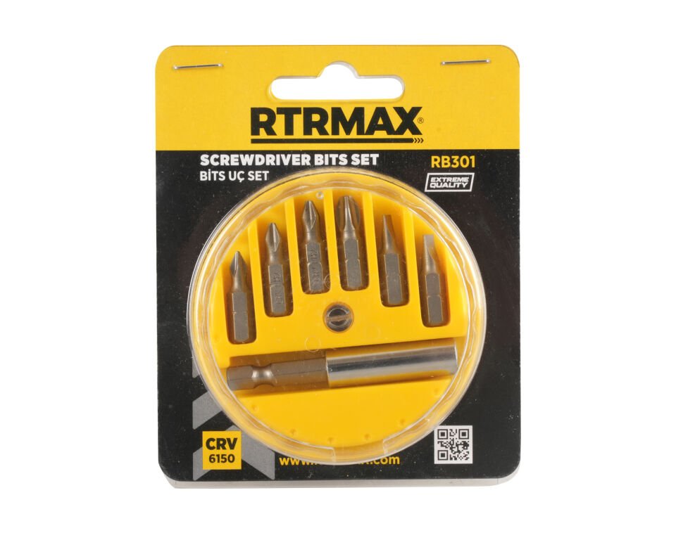 RTRMAX RB301 Bits Uç + Adaptör Seti - 7 Parça