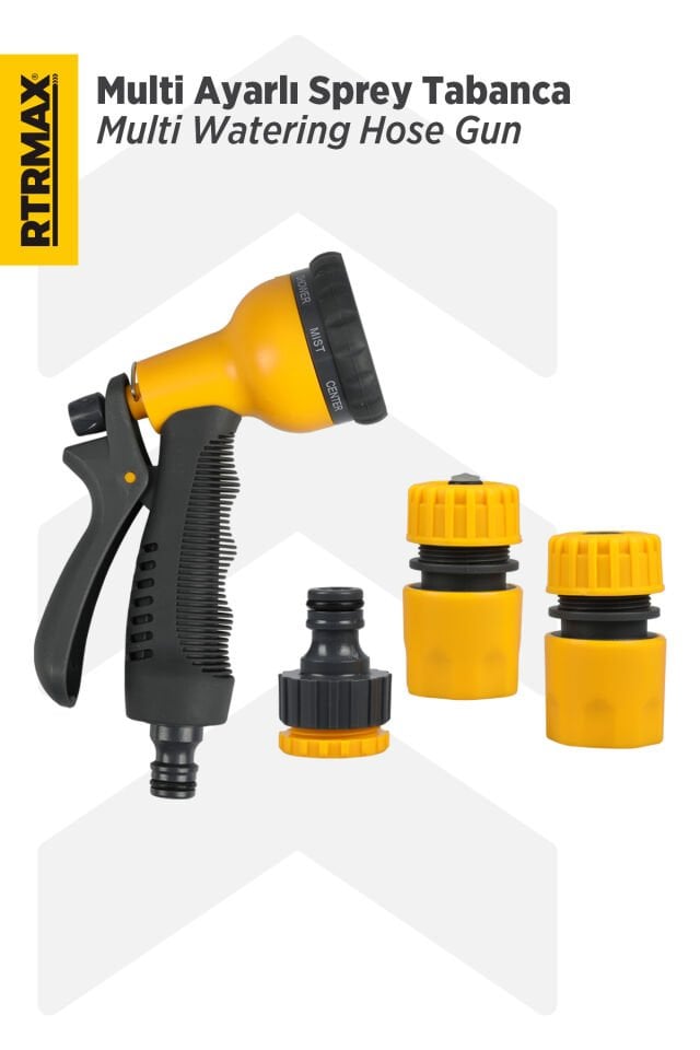 RTRMAX RHG1003 Multi Ayarlı Sprey Tabanca - 7 Fonksiyonlu - 3 Aparatlı