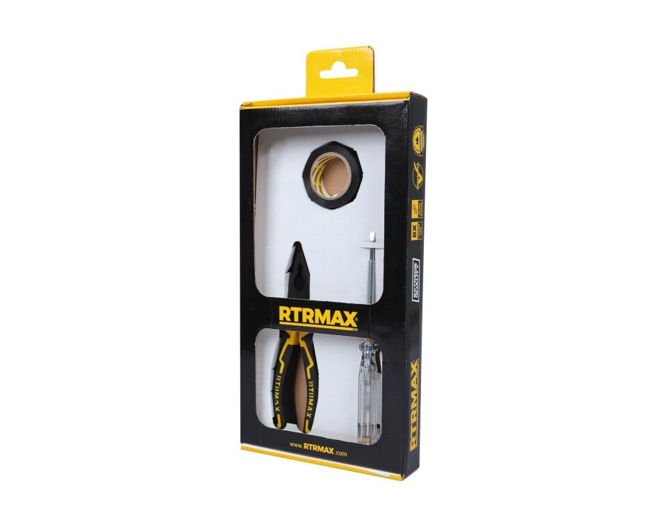 RTRMAX RTK7002 El Aleti Seti 3 Parça (Pense-Kontrol Kalemi-Elektrik Bandı)