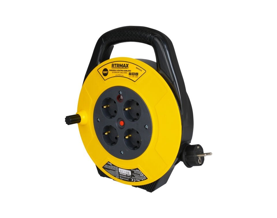 RTRMAX REM3010 Makaralı Uzatma Kablosu El Tipi 3 x 1.0 mm - 10 mt