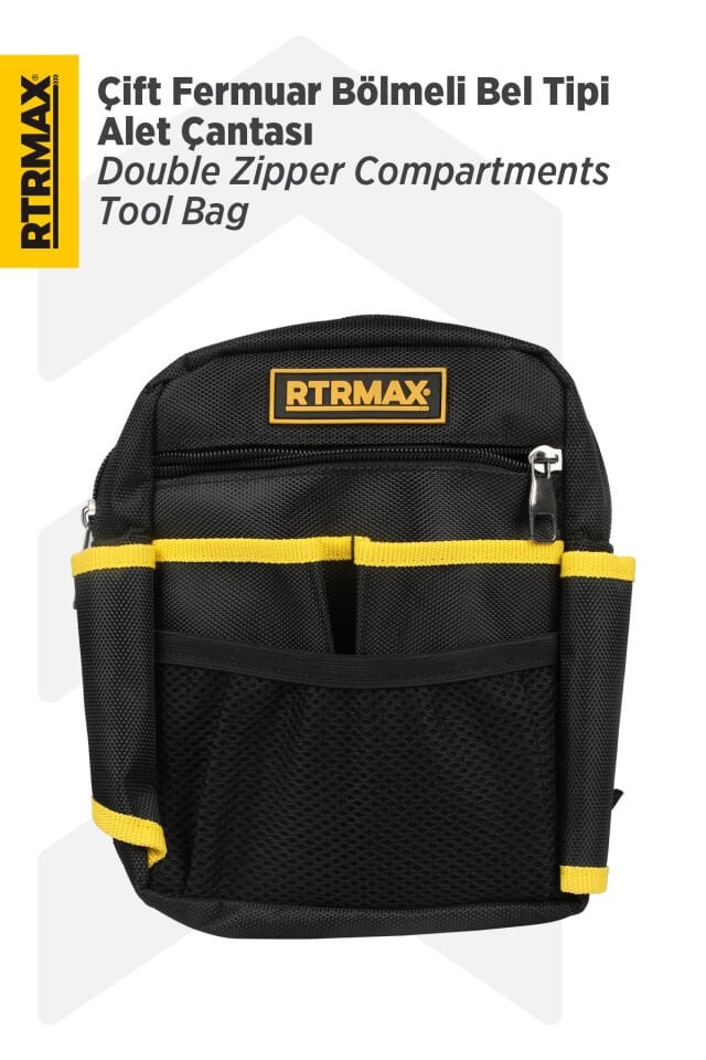 RTRMAX RTX0903 Bel Tipi Çift Fermuar Bölmeli Alet Çantası