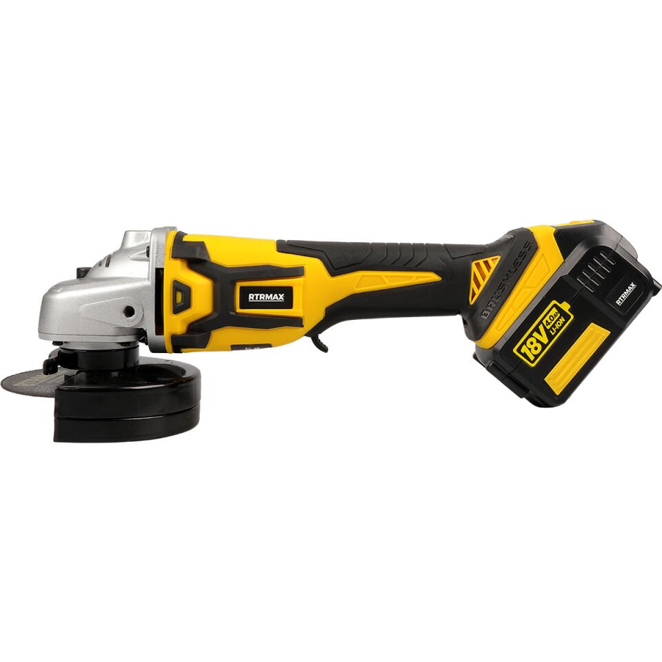 RTX2055 Şarjlı Avuç Taşlama Makinası Kömürsüz 115 mm 2x4 Ah Çift Akü X-Lion - Akü Dahil