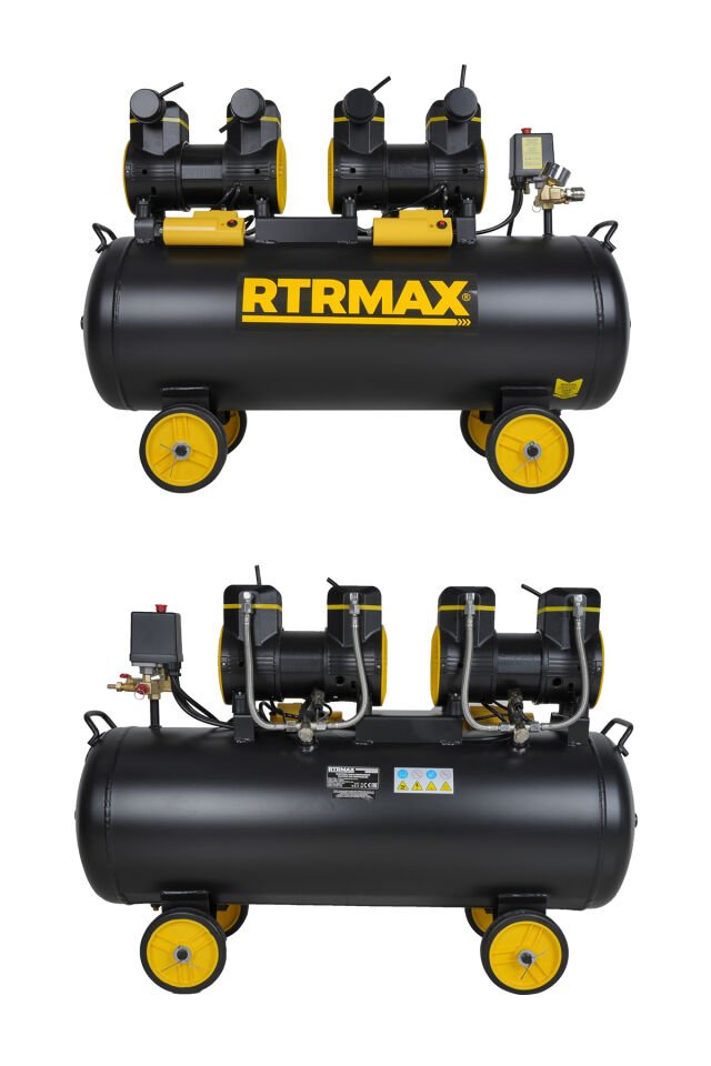 RTRMAX RTM7460 Yüksek Hızlı Yağsız Hava Kompresörü 100 Lt 4.0 Hp 8 Bar