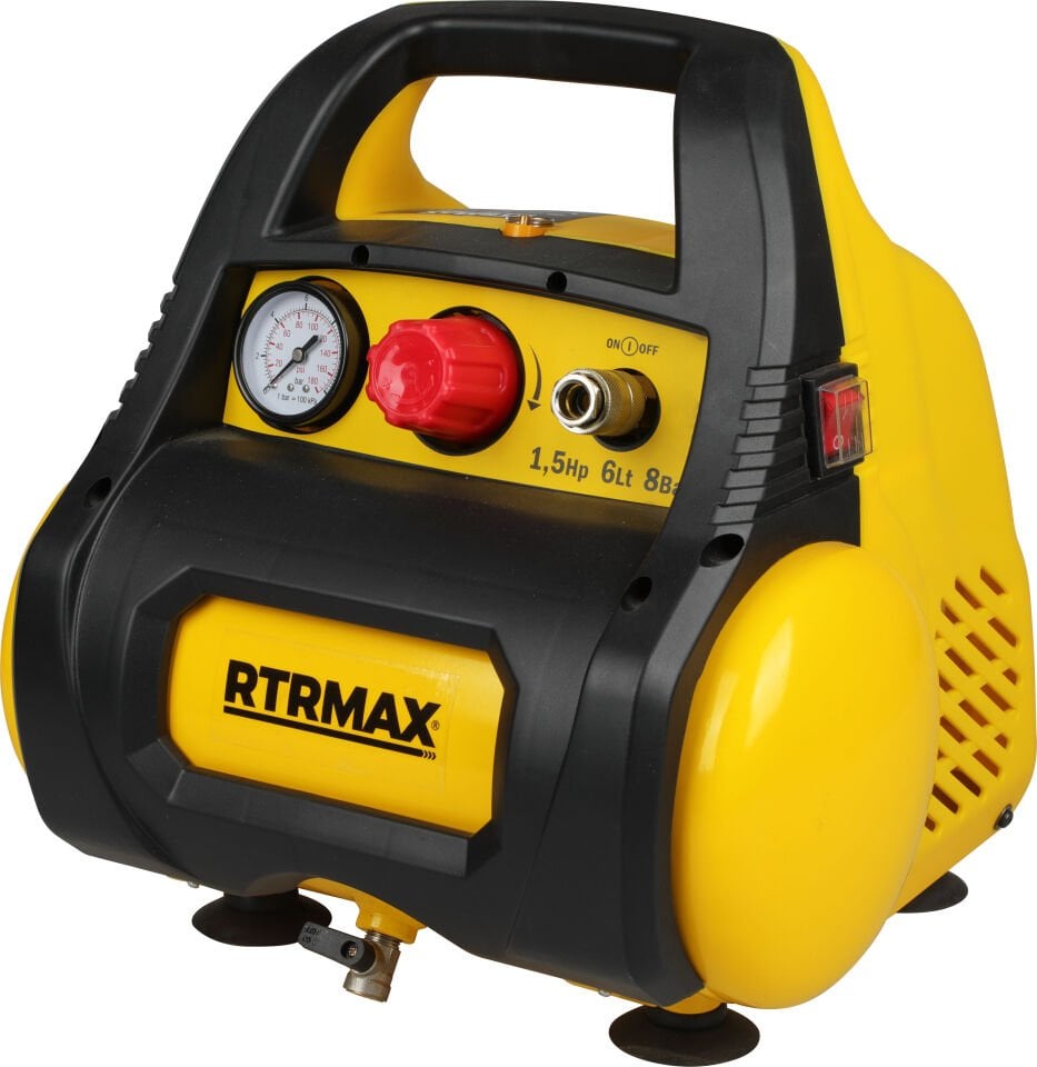 RTM720 Yağsız Hava Kompresörü 6 Lt 1.5 Hp / 1.1 Kw 8 Bar