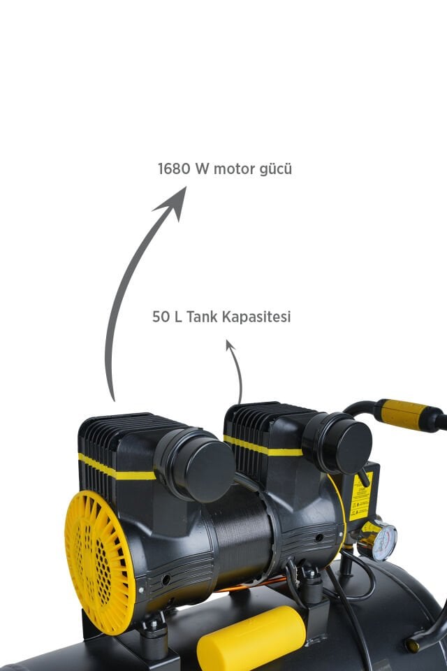 RTRMAX RTM7450 Yüksek Hızlı Yağsız Hava Kompresörü 50 Lt 2.0 Hp 8 Bar