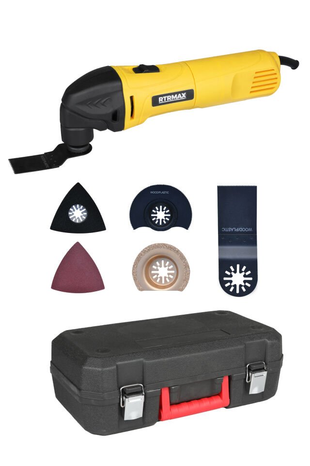 RTRMAX RTM137 Çok Amaçlı Kesici Raspalama 320 W 20.000 Rpm Hız Ayarlamalı (5 Adet Aksesuar Hediyeli)