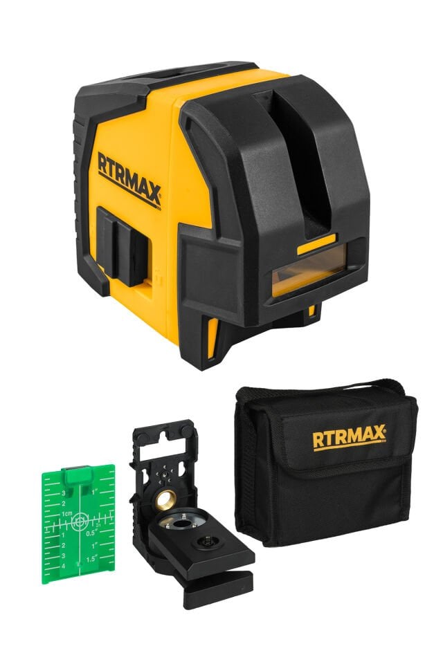 RTRMAX RTM050 Lazer Şakül Terazi 3 Noktalı 30 Mt Dikey/Yatay (Yeşil Renk)