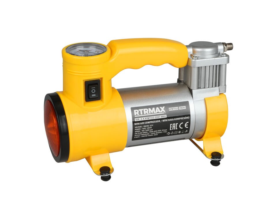 RTRMAX RTM7212 Mini Hava Araç Kompresörü 120 W 7 Bar