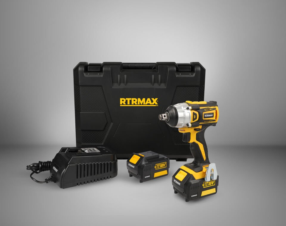 RTRMAX RTX2028 Şarjlı Somun Sıkma Kömürsüz 1/2 250 Nm 2x4 Ah Çift Akü X-Lion - Akü Dahil