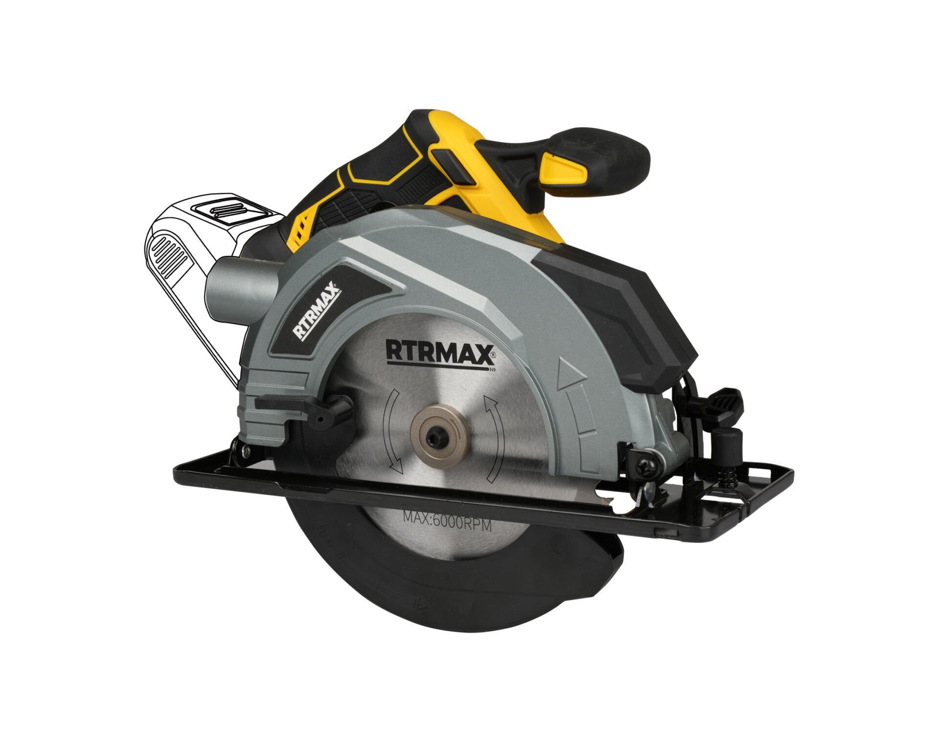 RTRMAX RTX3080B Şarjlı Daire Testere Kömürsüz 185 mm - Akü Hariç
