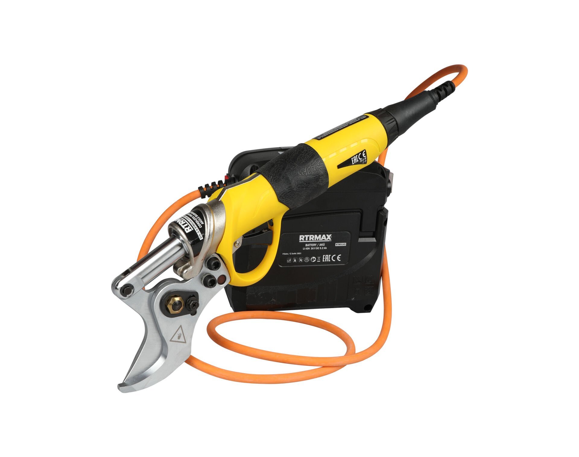 RTRMAX RTM9145 Şarjlı Budama Makası Prof. 32 mm / 45 mm Kömürsüz 36V Li-ion 5.2 Ah - Akü Dahil