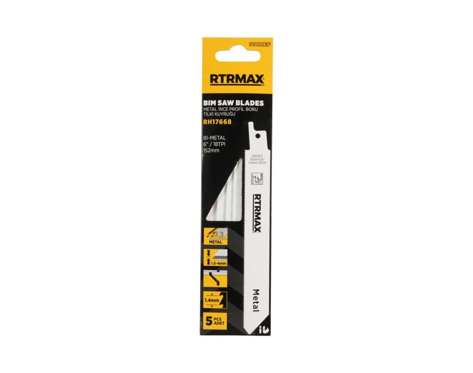 RTRMAX RH17668 Metal İnce Profil Boru Tilki Kuyruğu - S922EF Model 152 mm - 5 Adet