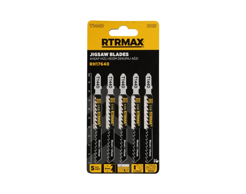 RTRMAX RH17640 Ahşap Hızlı Kesim Dekupaj Ağzı - T144D Model 100 mm - 5 Adet
