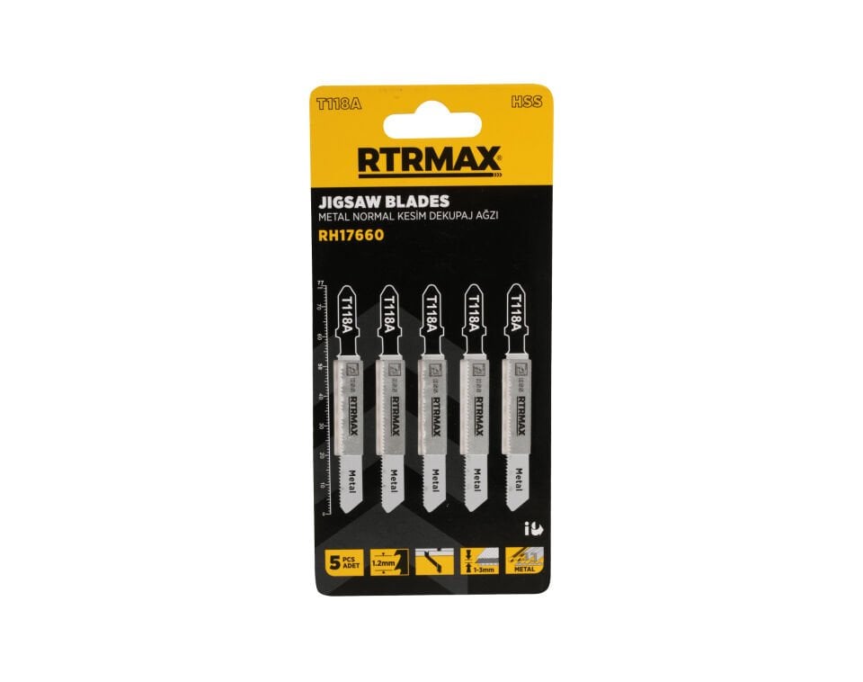 RH17660 Metal Normal Kesim Dekupaj Ağzı - T118A Model 76 mm - 5 Adet