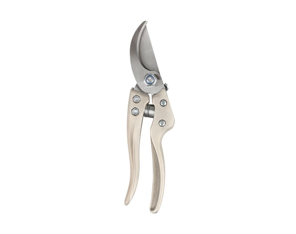 RH05820 Saten Krom Metal Saplı Bahçe Makası Boy: 19.5 cm Kesme Çapı: 25 mm