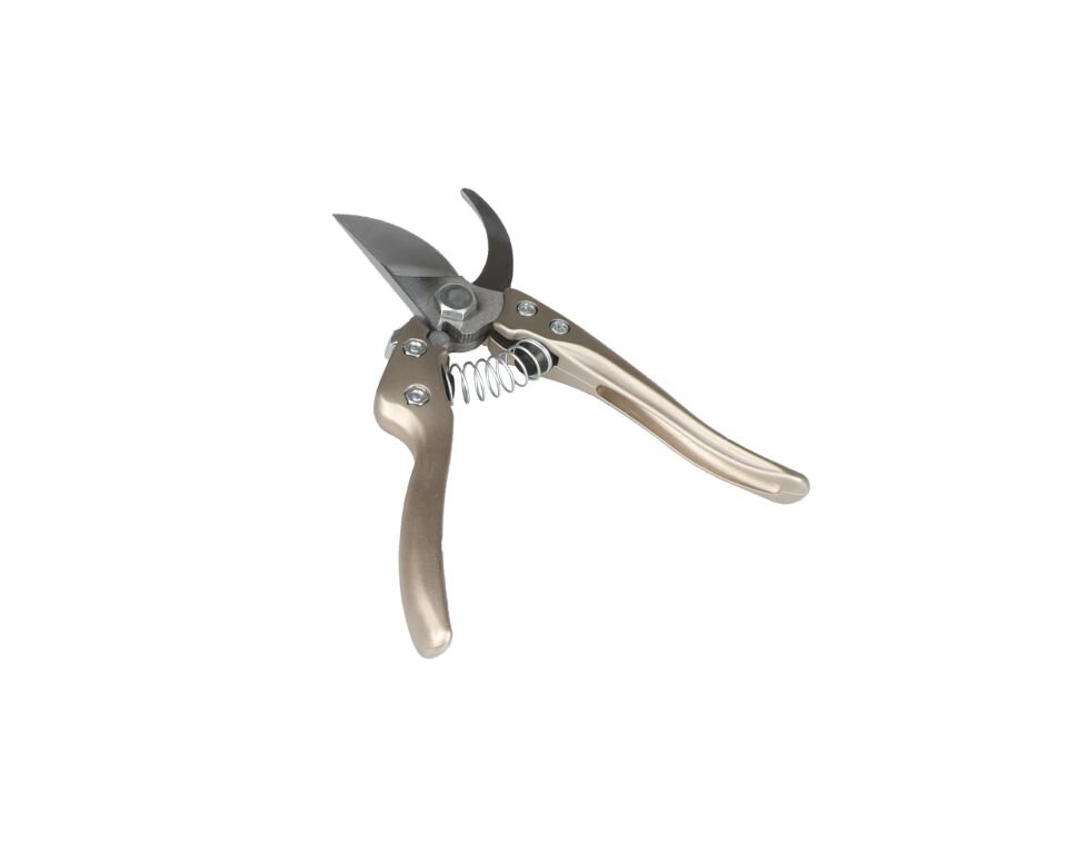 RH05820 Saten Krom Metal Saplı Bahçe Makası Boy: 19.5 cm Kesme Çapı: 25 mm