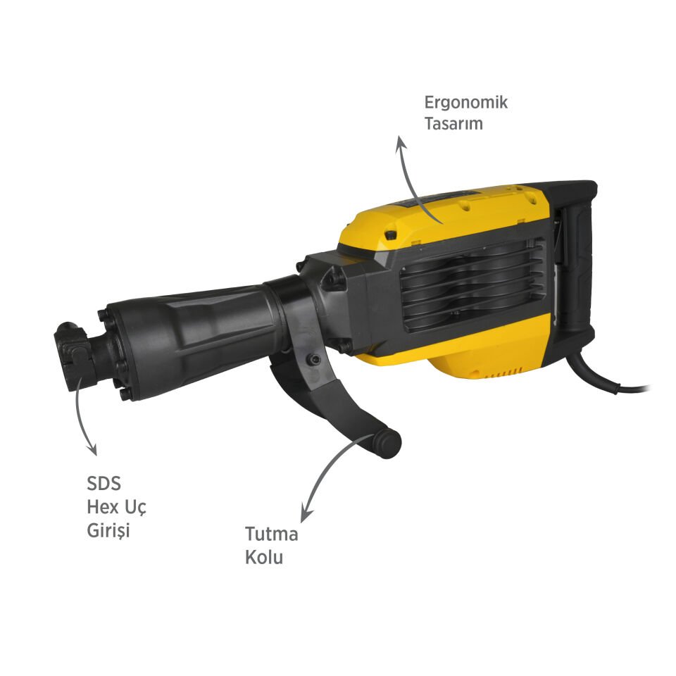 RTM2765 Elektropnömatik Sds Hex Kırıcı 1700 W 55 Jul