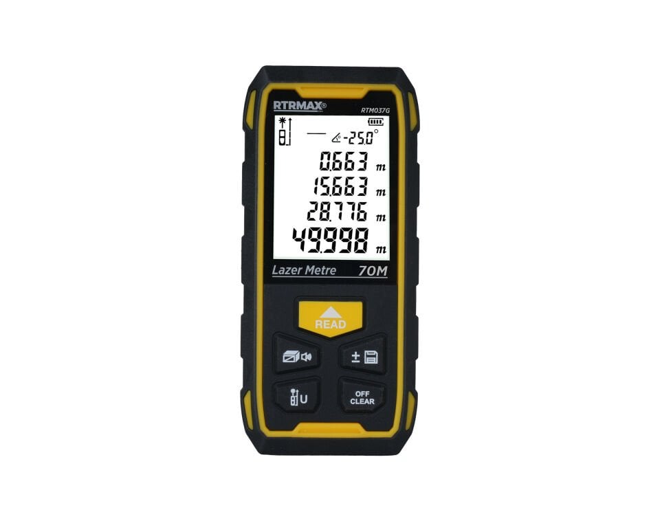 RTRMAX RTM037G Şarjlı Lazer Mesafe Ölçer 70 Mt (Yeşil Renk)