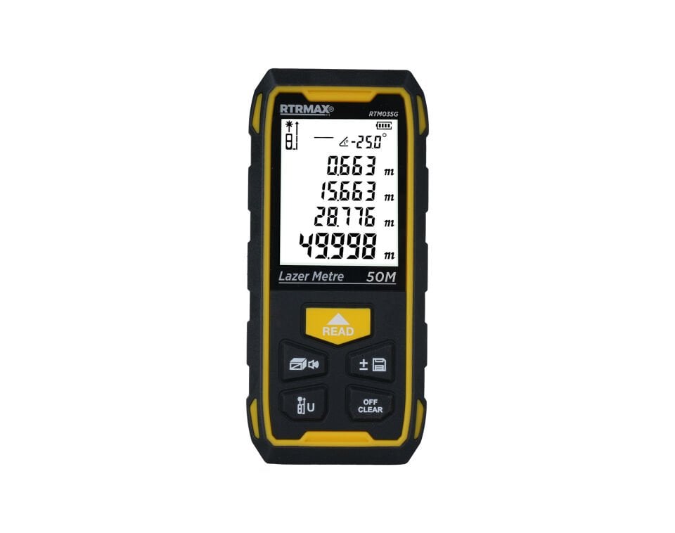 RTM035G Şarjlı Lazer Mesafe Ölçer 50 Mt (Yeşil Renk)