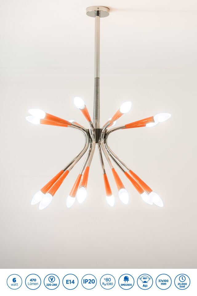RTL02101 Rother LED Mum Avize Ampul 6W E14 470 Lümen 6500K Beyaz Işık - Enerji Tasarruflu Ampul