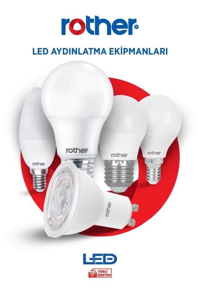 RTL02111 Rother LED Mum Avize Ampul 6W E14 470 Lümen 4500K Gün Işığı - Enerji Tasarruflu Ampul
