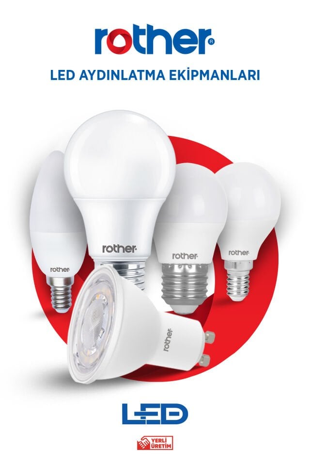 RTL09121 Rother G45 LED Ampul 6W E27 470 Lümen 3000K Sarı Işık - Enerji Tasarruflu Ampul