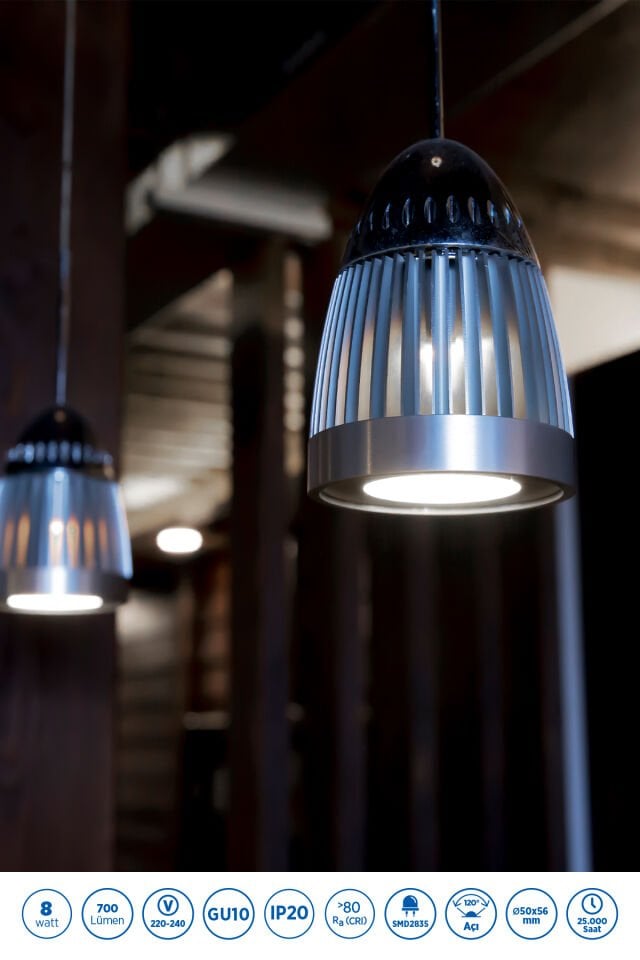 RTL11103 Rother GU10 LED Spot Ampul 8W 700 Lümen 6500K Beyaz Işık - Enerji Tasarruflu Ampul