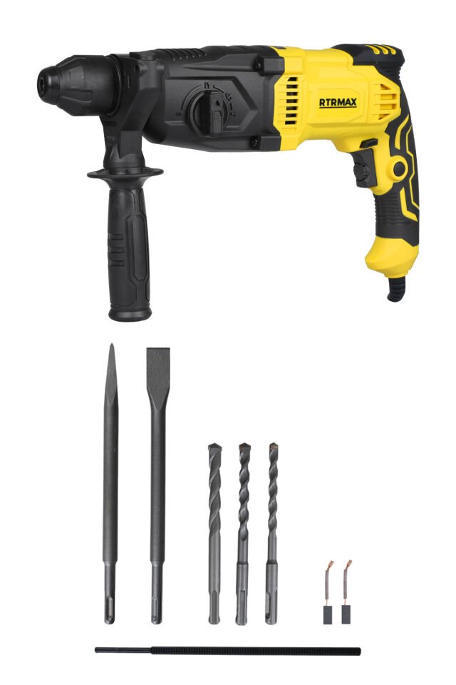 RTM2290SET Sds Plus Kırıcı ve Delici 5'lİ Set - Eldiven-Çekiç-Uç Tutucu