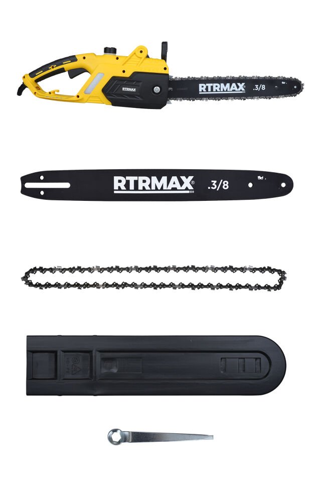 RTM9040SET Elektrikli Ağaç Kesme Motoru 4'lü Set -Eldiven-Testere Zinciri-Makaralı Uzatma Kablosu