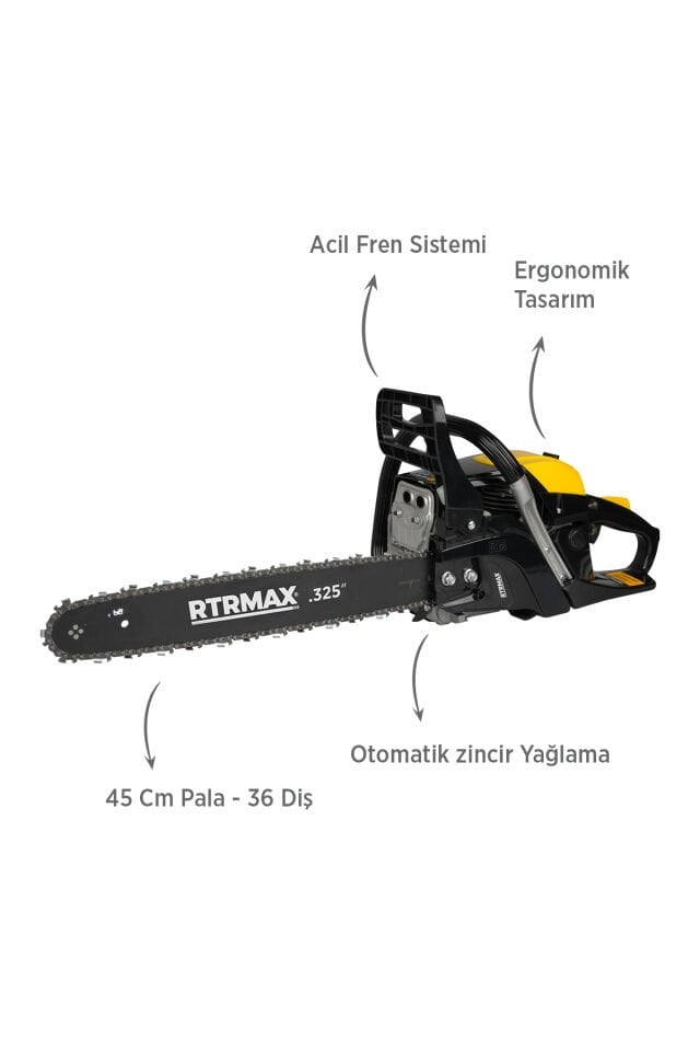 RTM960SET Benzinli Ağaç Kesme Motoru 2'li Set -Eldiven