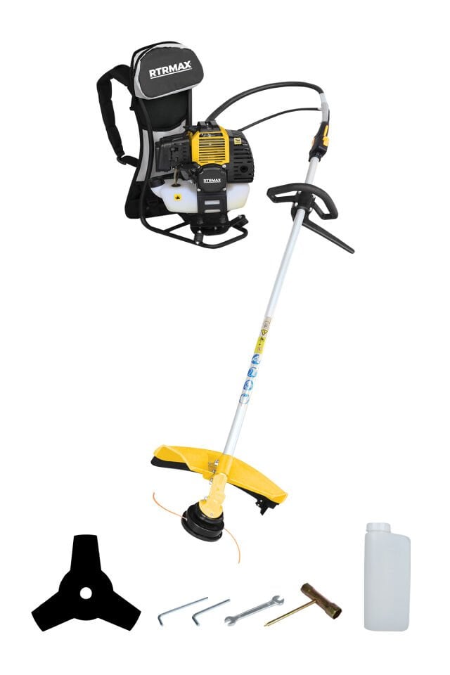 RTM9638 Benzinli Sırt Tipi Tırpan 52 Cc 1.9 Hp - (Tırpan Bıçağı, Misina Başlığı, Hediyeli)